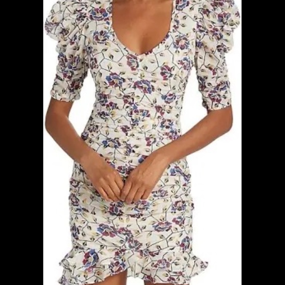 Isabel Marant Etoile Sireney floral ruched dress - size 38